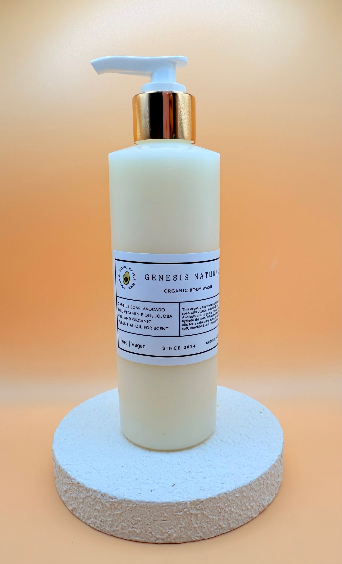 8 oz Organic Moisturizing Body and Hand Soap | Calming Chamomile Scent
