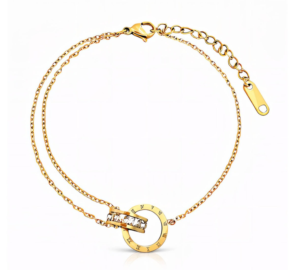 Eternal Promise Bracelet | 18k Triple Gold Plated | Stainless Steel Center