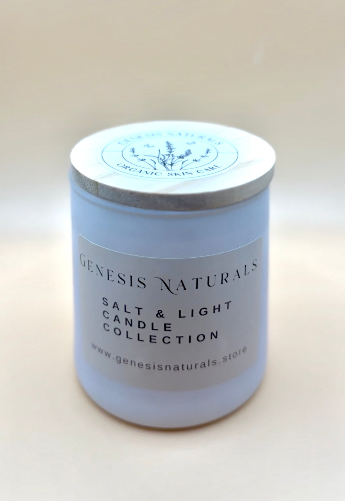 Genesis Naturals Organic Beeswax candles | Organic Cotton wicks. Vanilla Chai is 10oz | Evergreen Christmas is 7oz