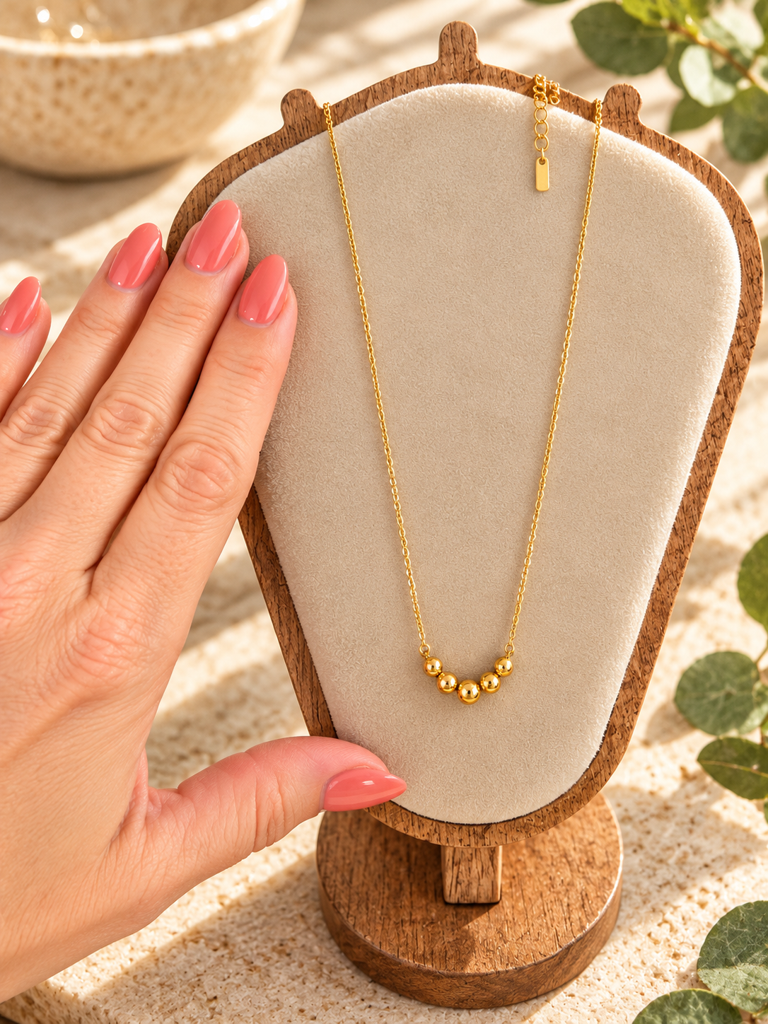 Count your blessings necklace | 18k Triple Gold Plated | Stainless Steel center