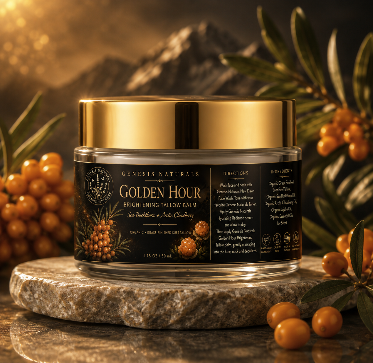 Genesis Naturals | Golden Hour | Skin Brightening Tallow Balm | Pre Order Only | $30 intro price