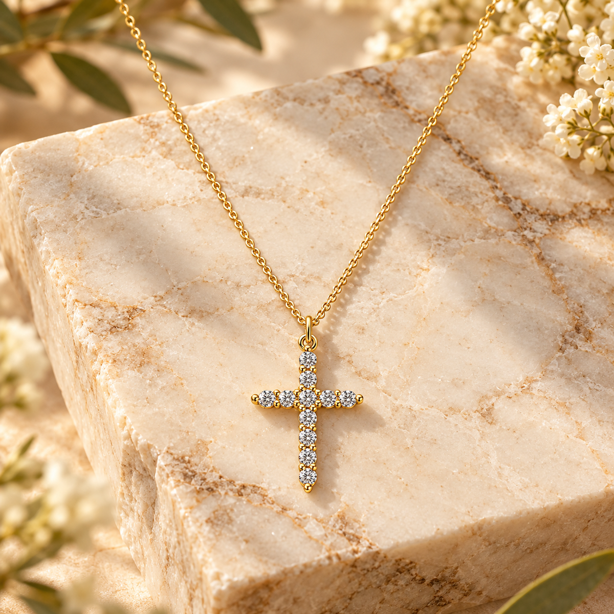Take up your cross |18k Triple Gold Plated | Stainless Steel Center