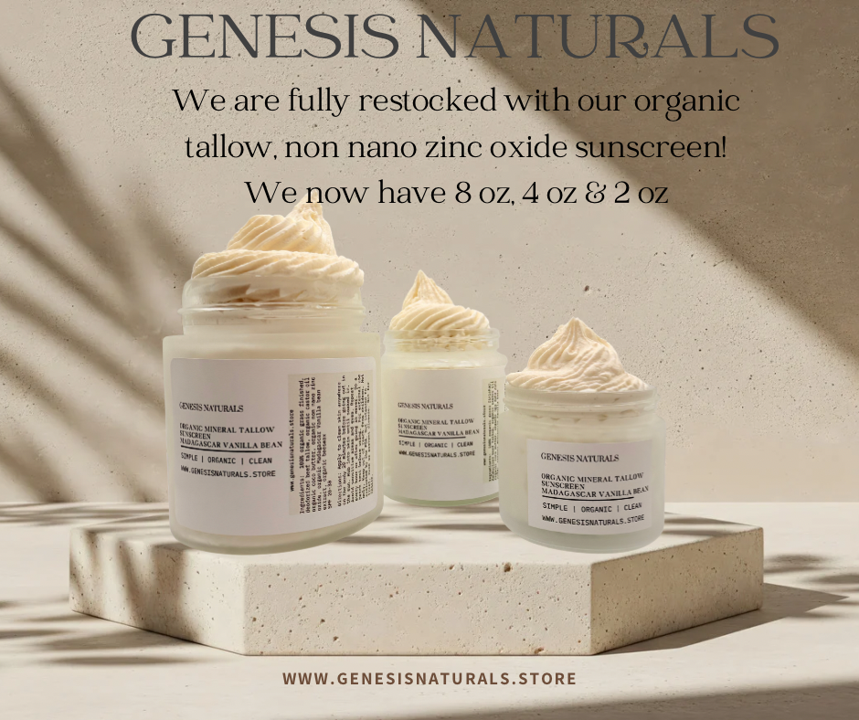 | Mineral | Organic | Deodorized | Tallow sunscreen
