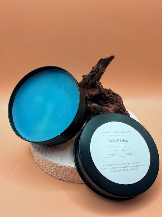 Mens Organic Beard Balm | Lapis Lazuli / Blue Tansy Oil