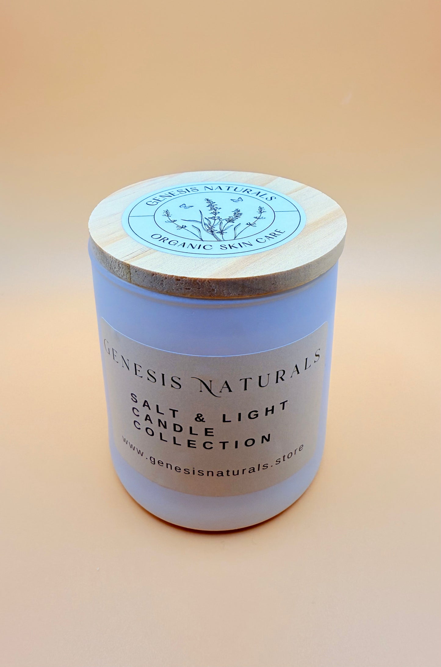 Genesis Naturals Organic Beeswax candles | Organic Cotton wicks. Vanilla Chai is 10oz | Evergreen Christmas is 7oz